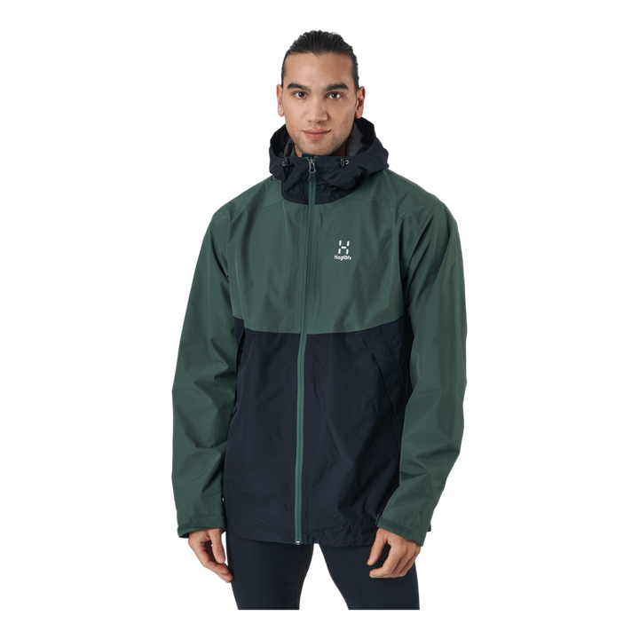 Mila Rain Jacket Fjell Green/true Black