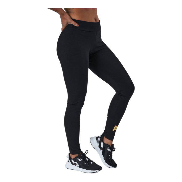 Ess+ Metallic Leggings Puma Black-gold