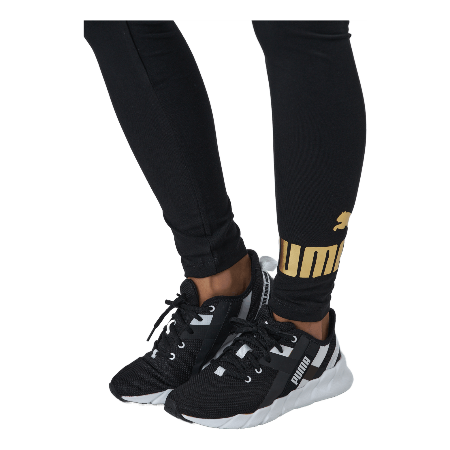 Puma black and best sale gold leggings