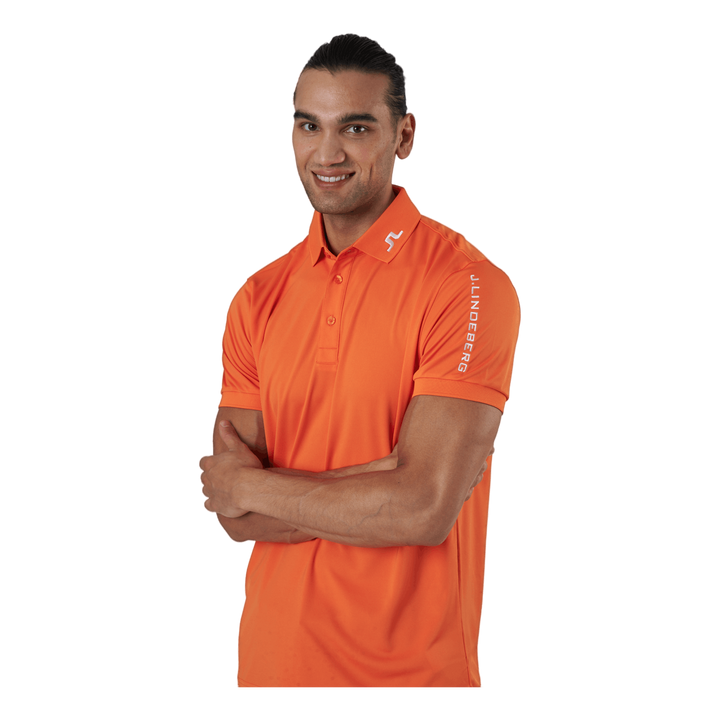 Tour Tech Reg Fit Golf Polo Lava Orange