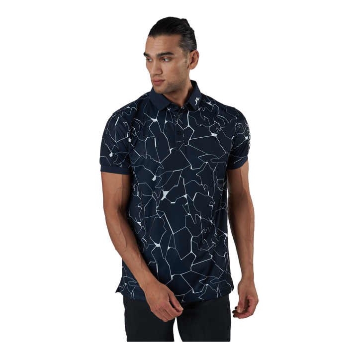 Tour Tech Reg Fit Print Polo Slit Navy