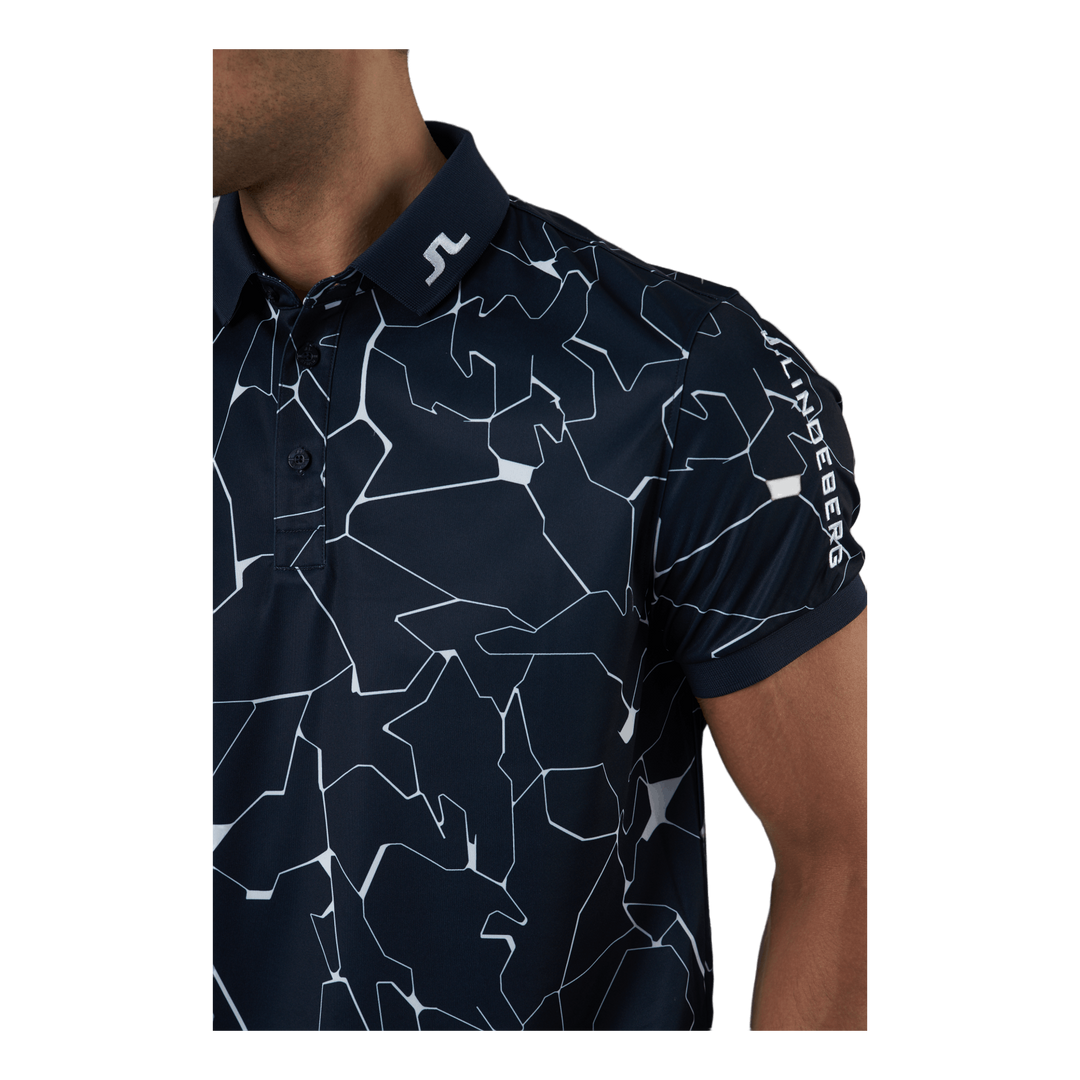 Tour Tech Reg Fit Print Polo Slit Navy