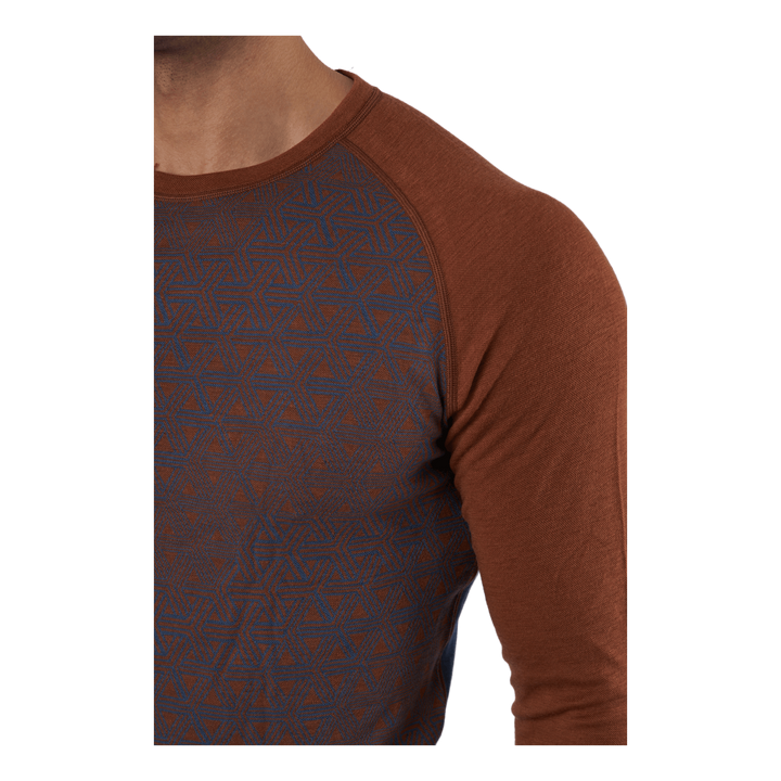 Geo Merino Wool Crew Walnut