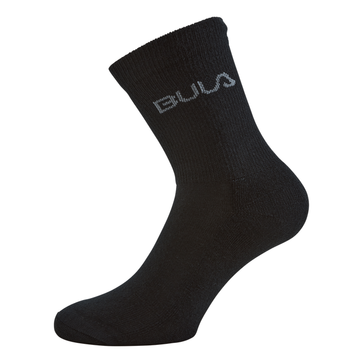 2pk Wool Sock, Web Black