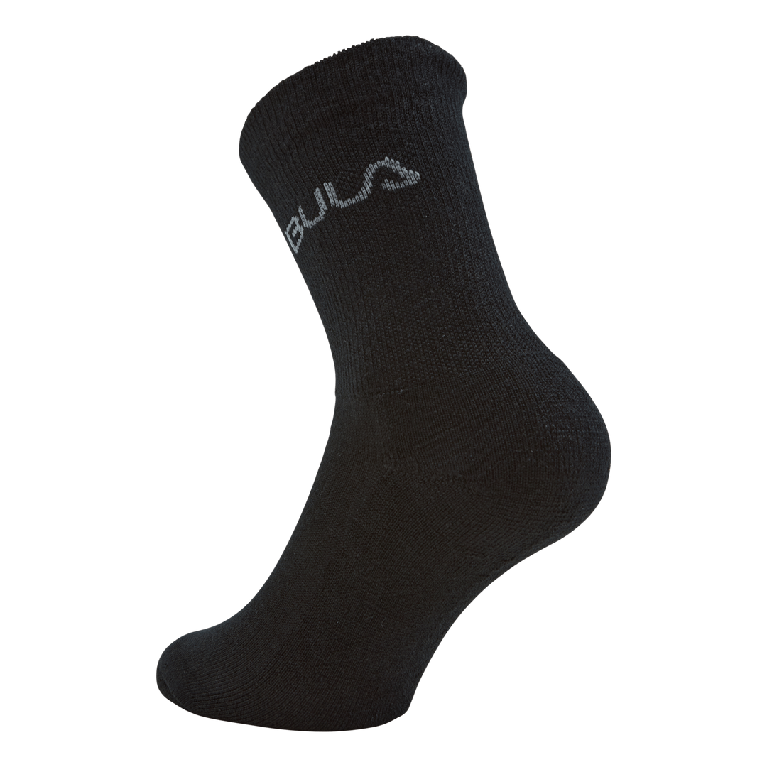 2pk Wool Sock, Web Black