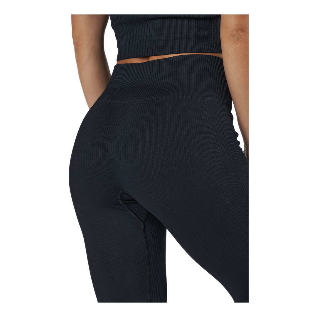 Janing W Rib Seamless Tights Black