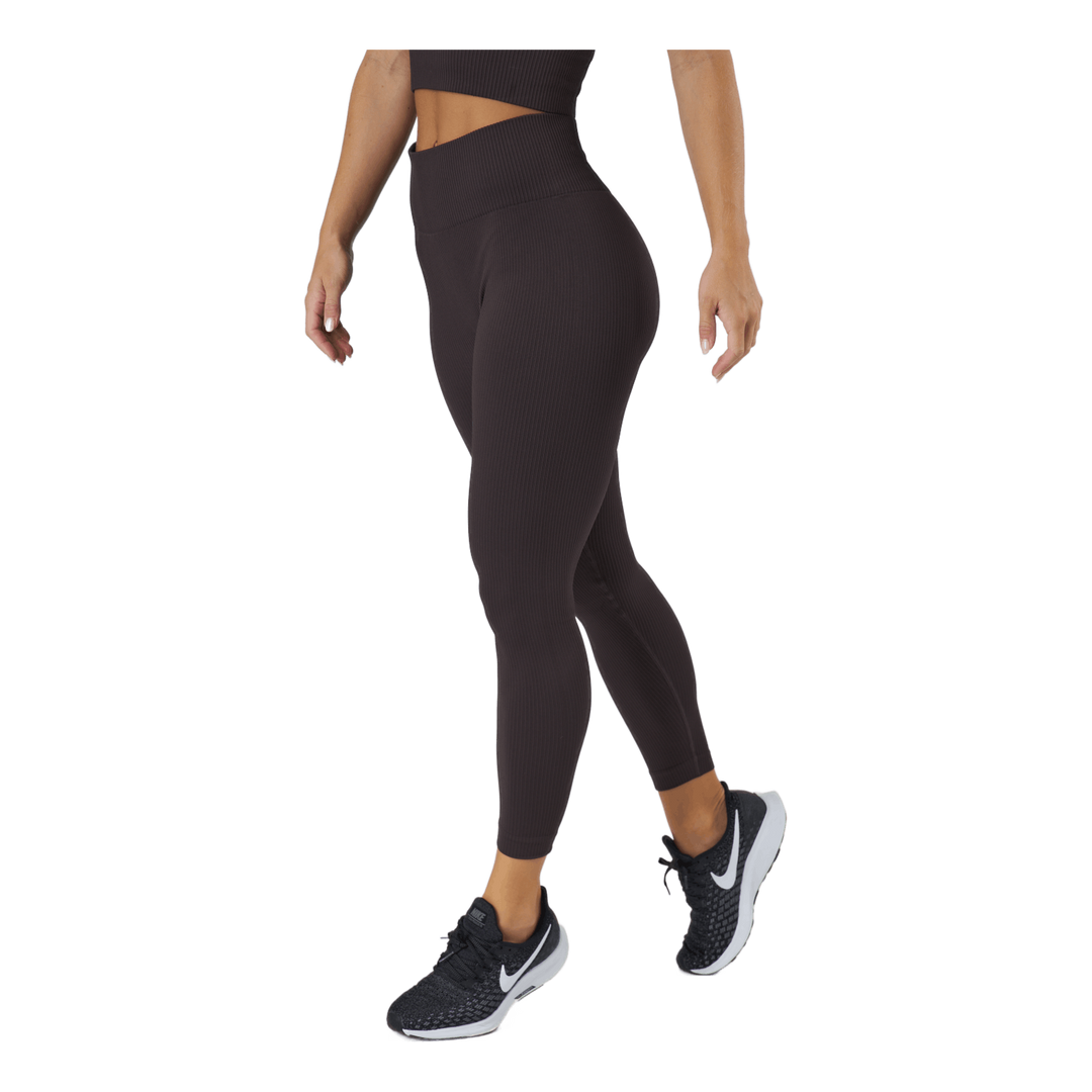 Janing W Rib Seamless Tights Deep Shale