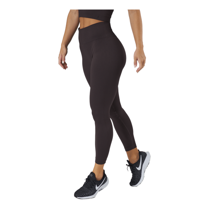 Janing W Rib Seamless Tights Deep Shale