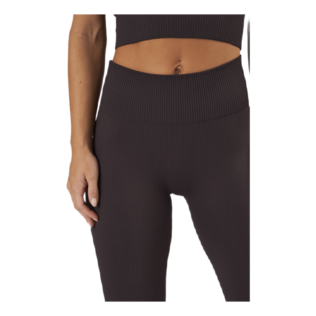 Janing W Rib Seamless Tights Deep Shale