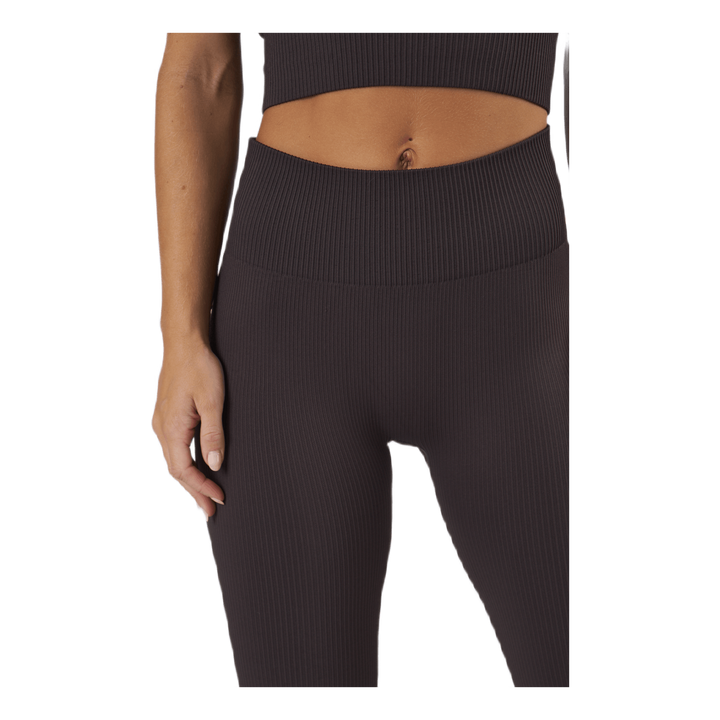 Janing W Rib Seamless Tights Deep Shale