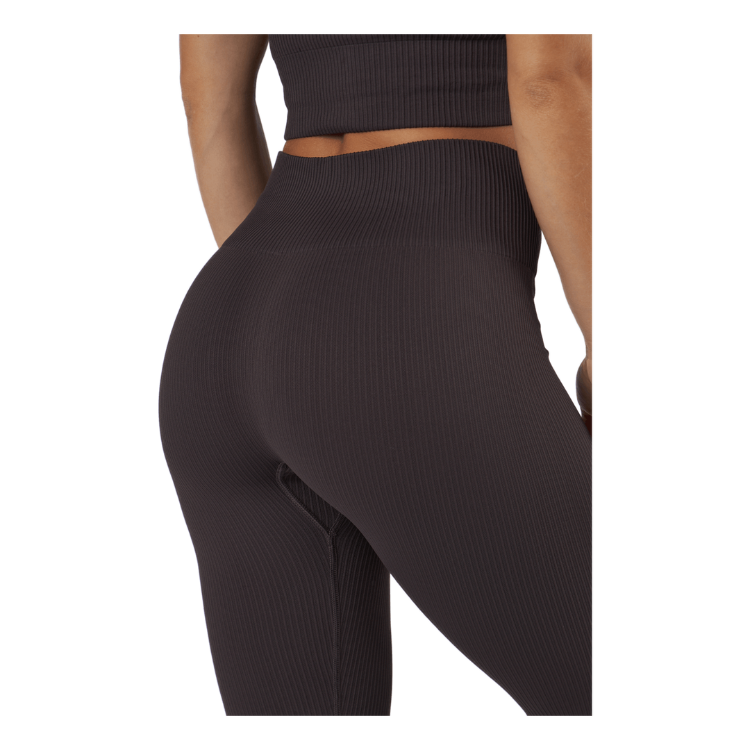 Janing W Rib Seamless Tights Deep Shale