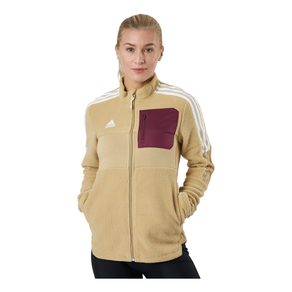 adidas Tiro Jacket Winterized Sherpa Women Beige Tone Sportamore