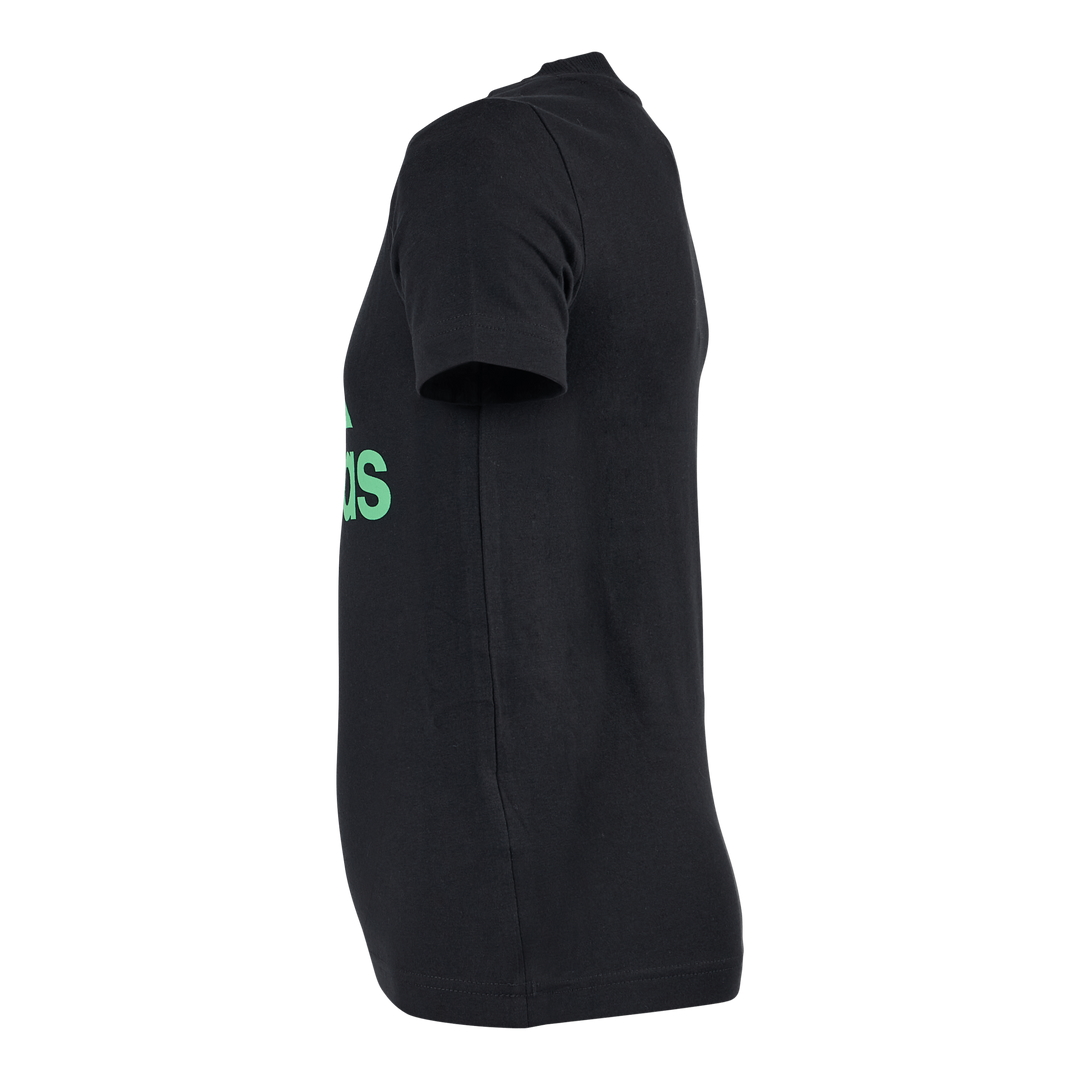 Adidas Boys Essentials Big Logo Tee Black / Semi Screaming Green