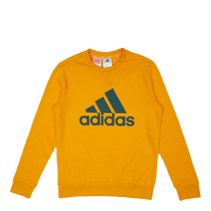 Adidas Boys Essentials Big Logo Sweatshirt Semi Solar Gold / Collegiate Green