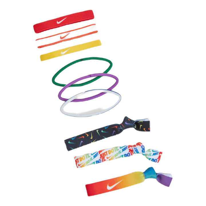 Nike Mixed Hairbands 9 Pk Pimento/orange Blaze/sunlight