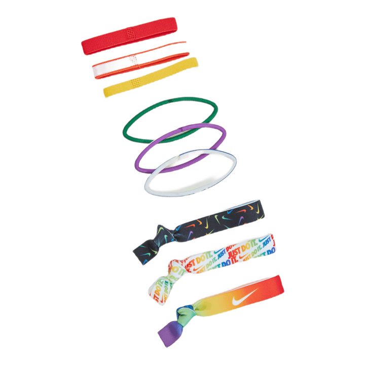 Nike Mixed Hairbands 9 Pk Pimento/orange Blaze/sunlight