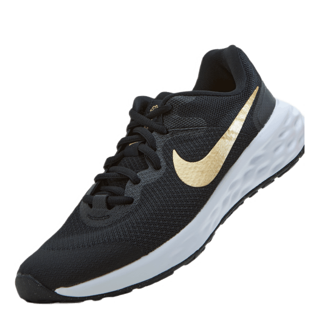 Revolution 6 Big Kids' Running Black/metallic Gold-white