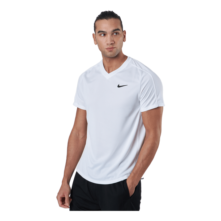 NikeCourt Dri-FIT Victory Men's Tennis Top WHITE/WHITE/BLACK