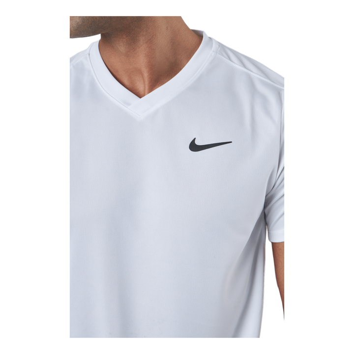 NikeCourt Dri-FIT Victory Men's Tennis Top WHITE/WHITE/BLACK