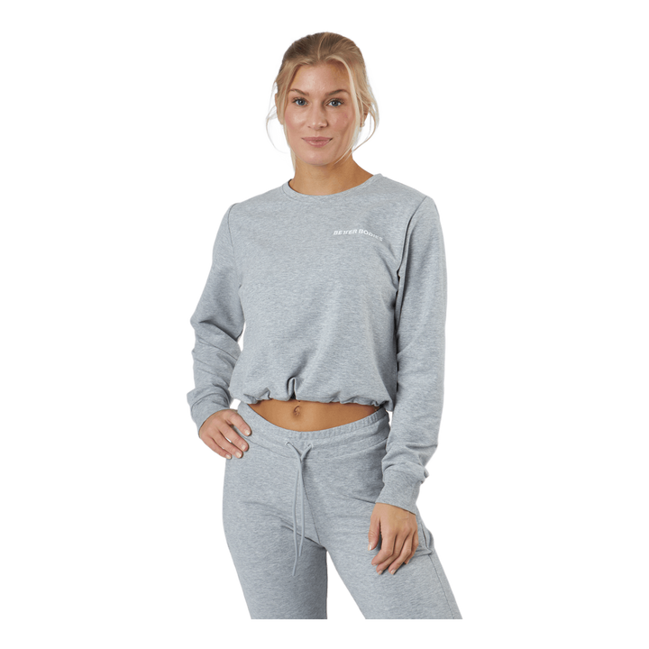 Empire Cropped Crew Light Grey Melange