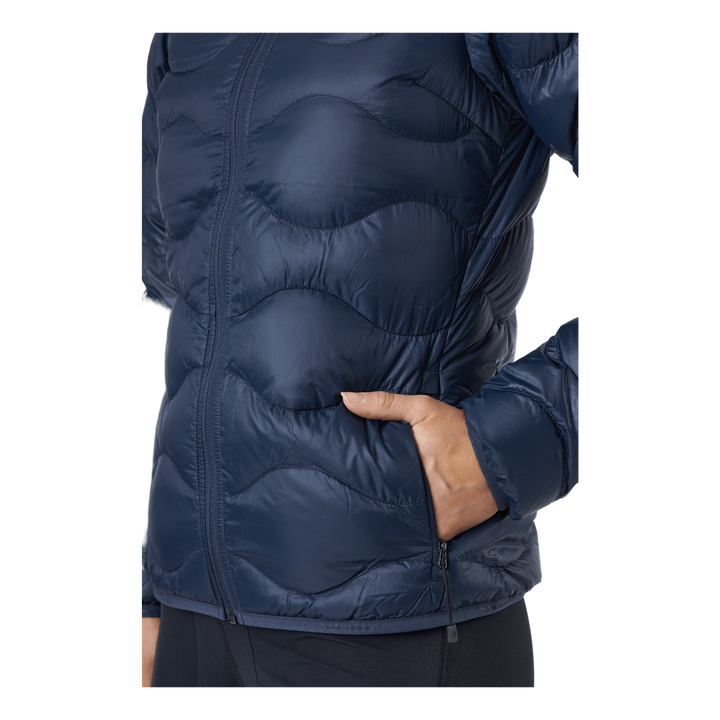 W Helium Down Hood Jacket Blue Shadow