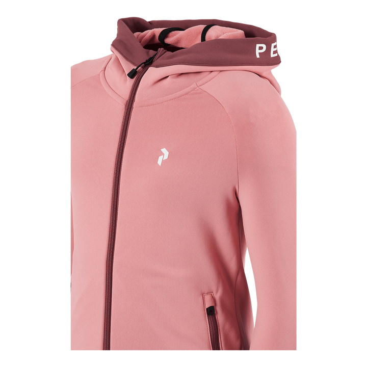 Junior Rider Zip Hood Warm Blush/rose Brown