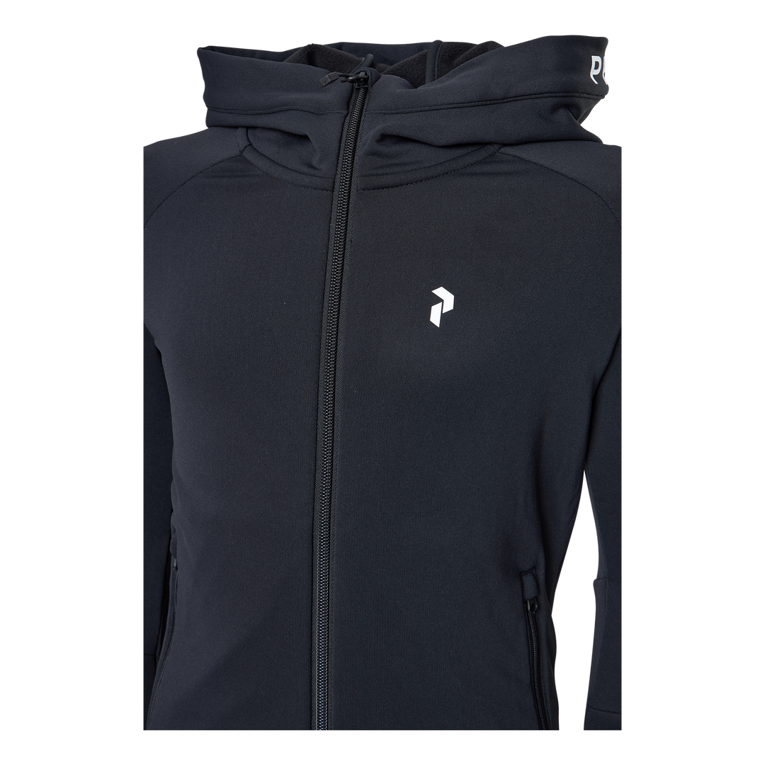 Junior Rider Zip Hood Black