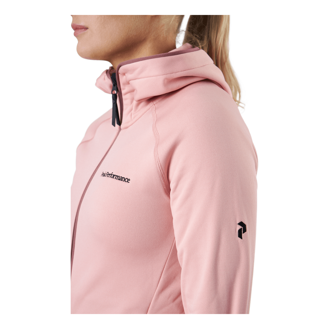 Peak Performance W Chill Light Zip Hood Warm Blush rose Brown Sportamore