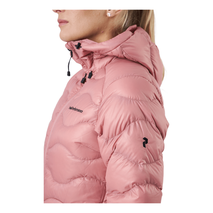 W Helium Down Hood Jacket Warm Blush