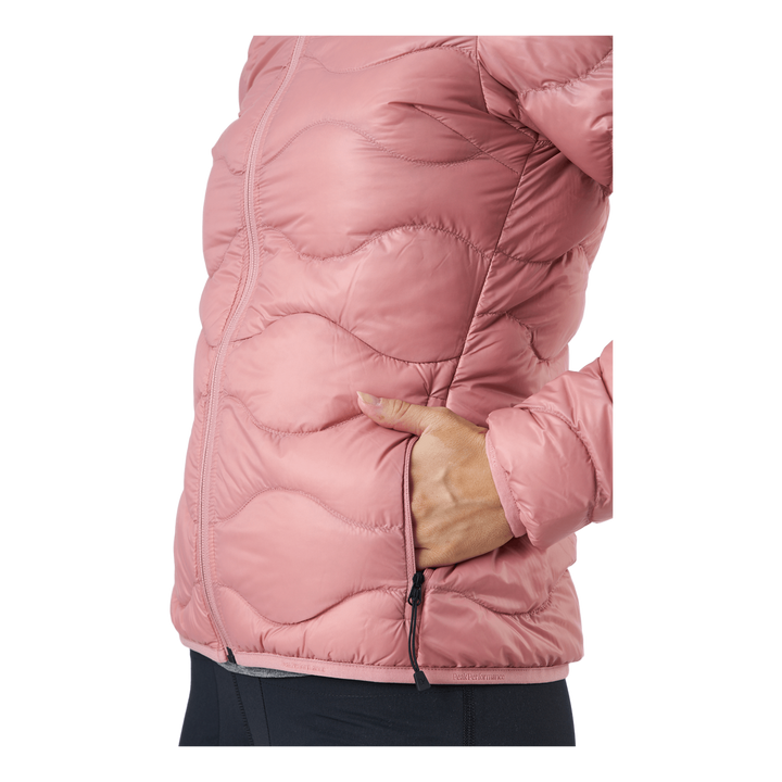 W Helium Down Hood Jacket Warm Blush