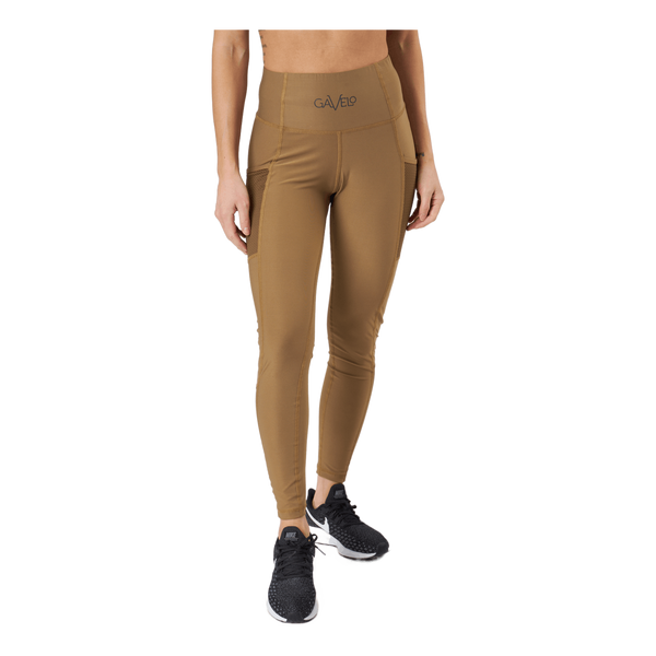 Gavelo Mesh Pocket Leggings Dark Brown Sportamore