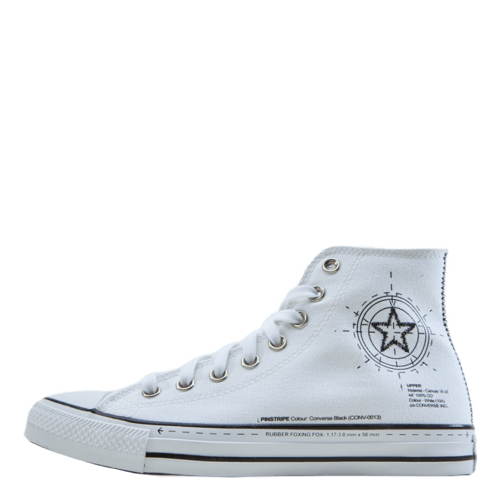 Chuck Taylor All Star White/high Risk Red/clematis B