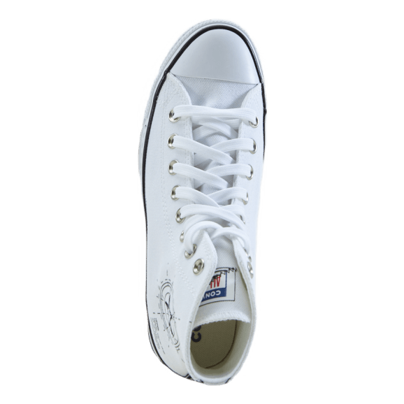 Chuck Taylor All Star White/high Risk Red/clematis B