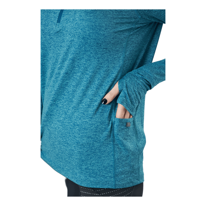 Nike Element Women's 1/2-zip R Marina/washed Teal/htr/reflect