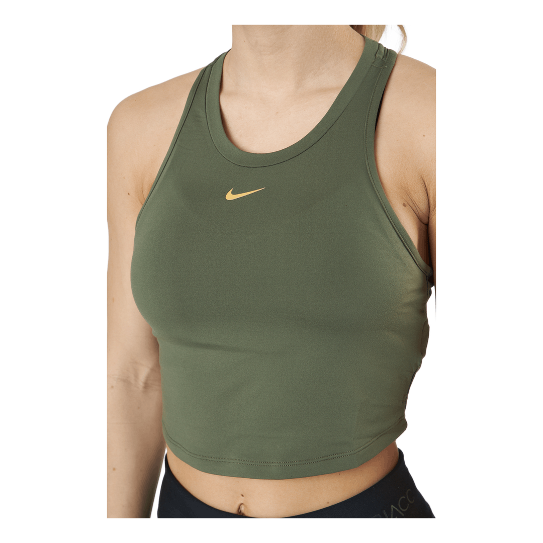 Nike Dri fit One Luxe Women s Medium Olive metallic Gold