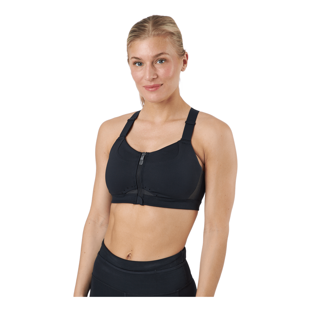 Sports Bra High Support with Zip - Grey