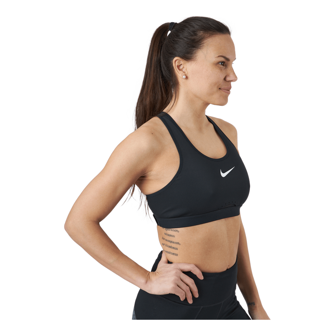 Nike Dri-FIT Swoosh Women's High-Support Non-Padded Adjustable Sports Bra  BLACK/BLACK/DK SMOKE GREY/WHITE –
