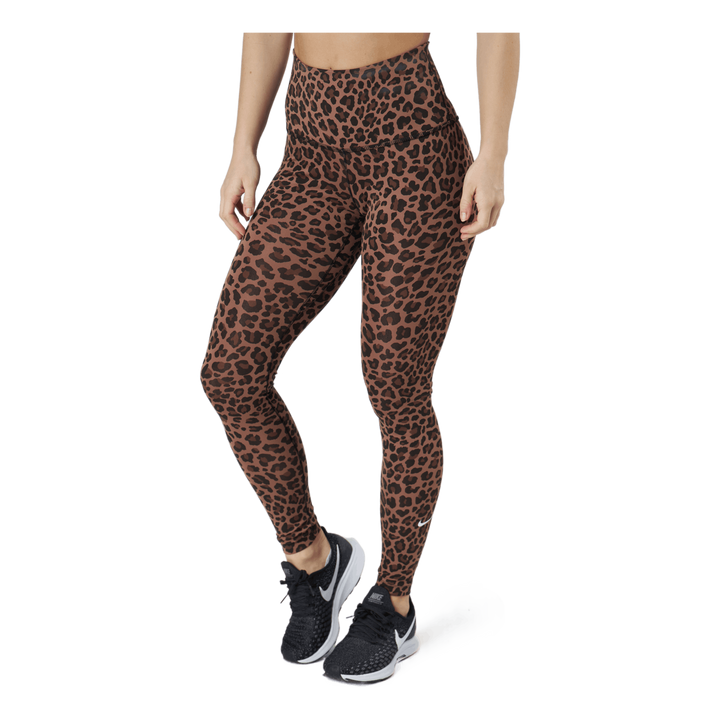 Dri-FIT One Women's High-Rise Printed Leggings ARCHAEO BROWN/WHITE