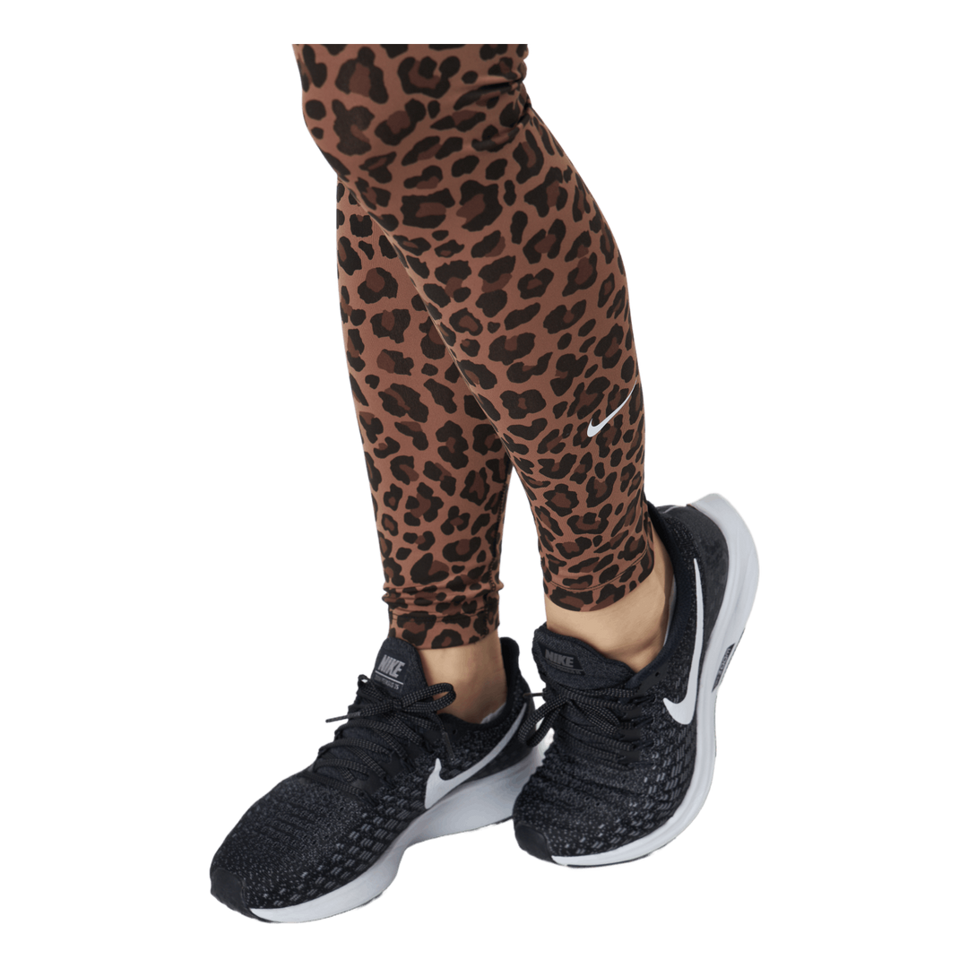 Dri-FIT One Women's High-Rise Printed Leggings ARCHAEO BROWN/WHITE