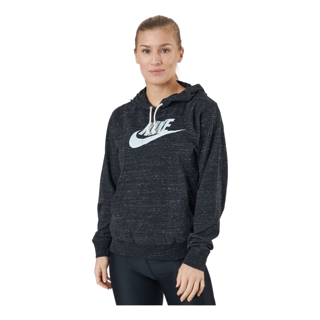 Sportswear Gym Vintage Women s Pullover Hoodie BLACK WHITE