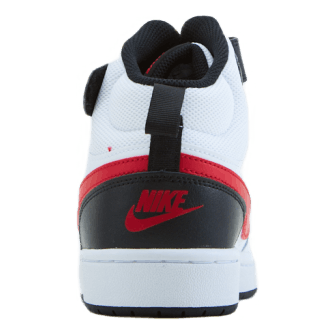 Court Borough Mid 2 Big Kids' Shoes WHITE/UNIVERSITY RED-BLACK