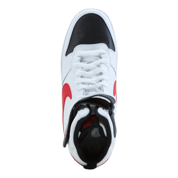 Court Borough Mid 2 Big Kids' Shoes WHITE/UNIVERSITY RED-BLACK