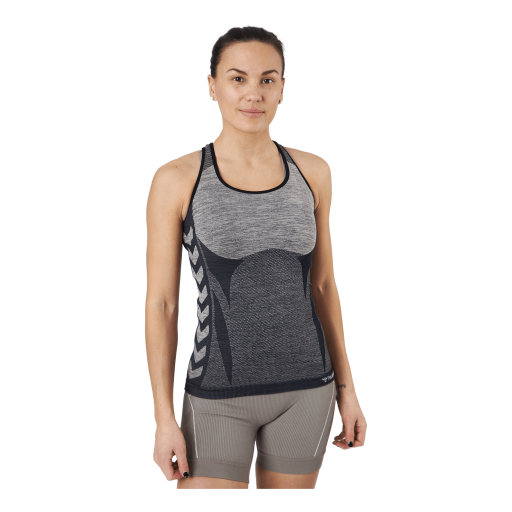 Hummel Hmlclea Seamless Top Chateau Gray/black Melange –