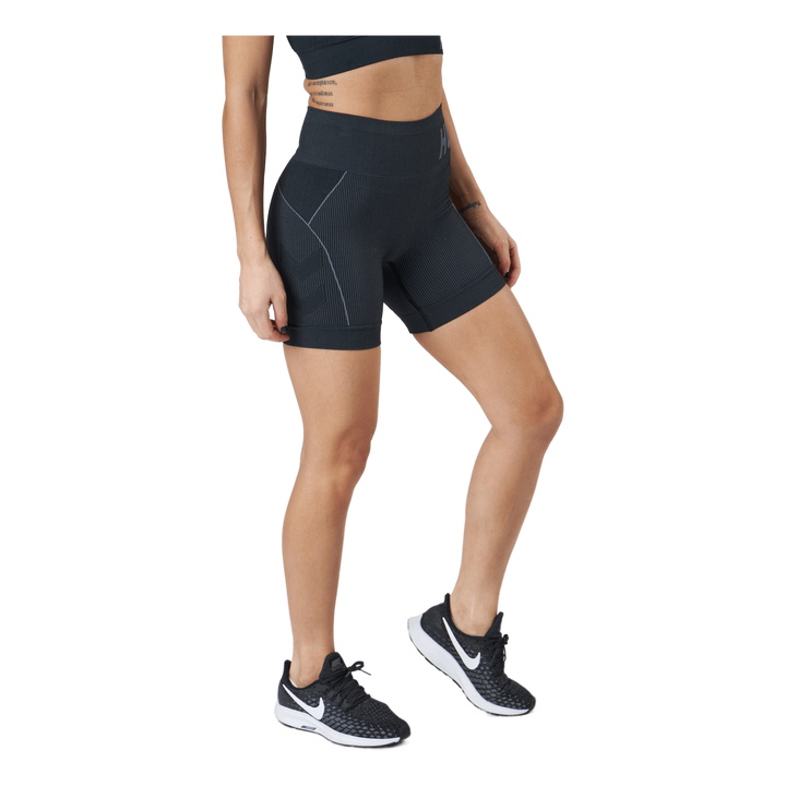 Hmlte Christel Seamless Shorts Black/asphalt Melange