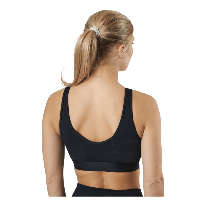 Essentials 3-Stripes Crop Top With Removable Pads Black / White