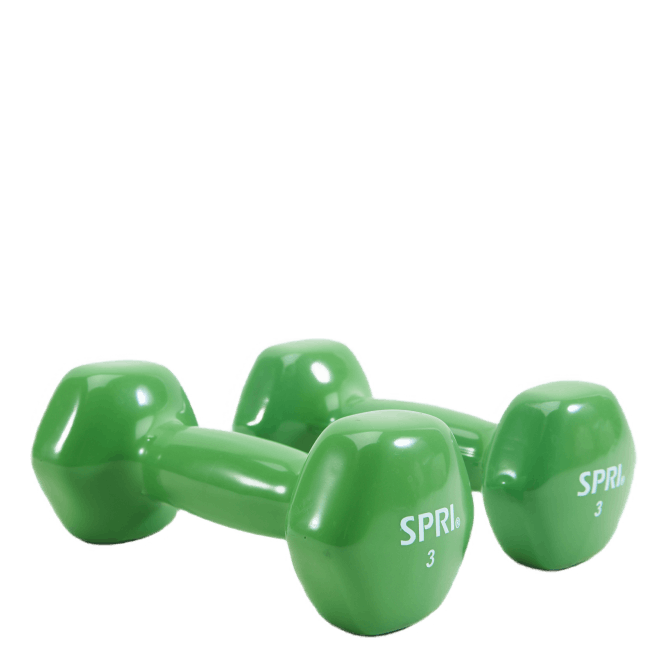 Spri Dumbbells Vinyl 1,4kg/3lb Green