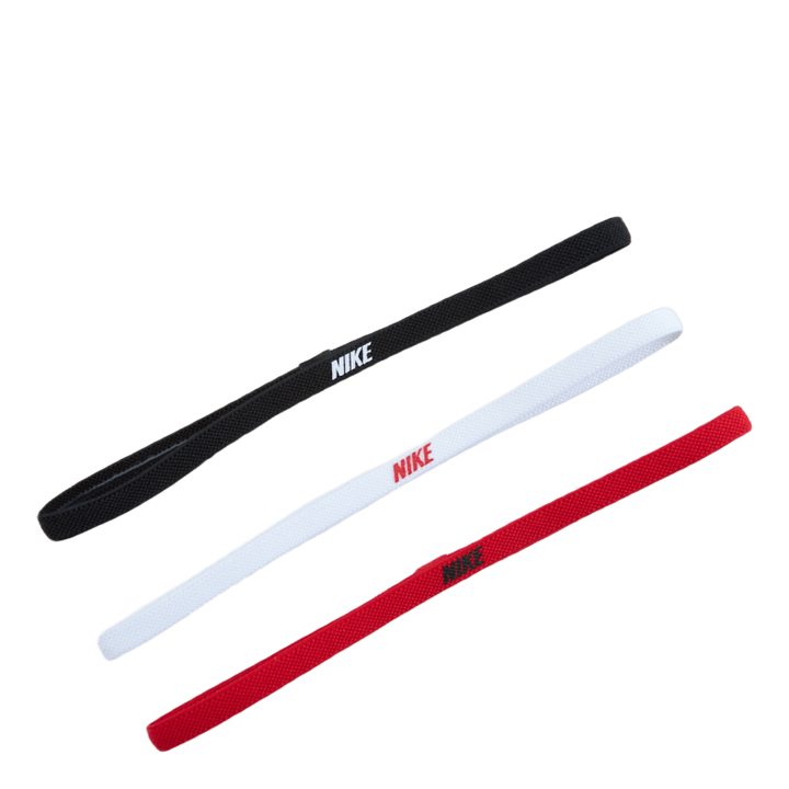 Nike Elastic Headbands 2.0 3 P Black/white/university Red