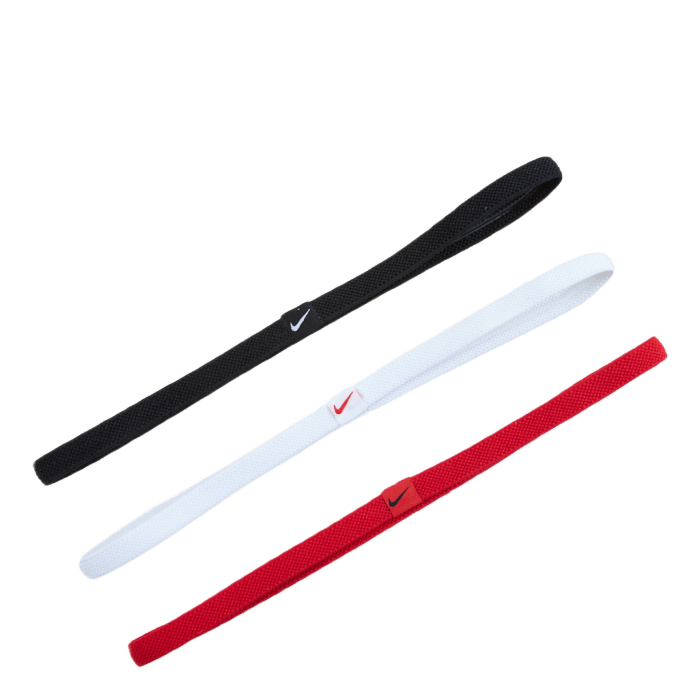 Nike Elastic Headbands 2.0 3 P Black/white/university Red