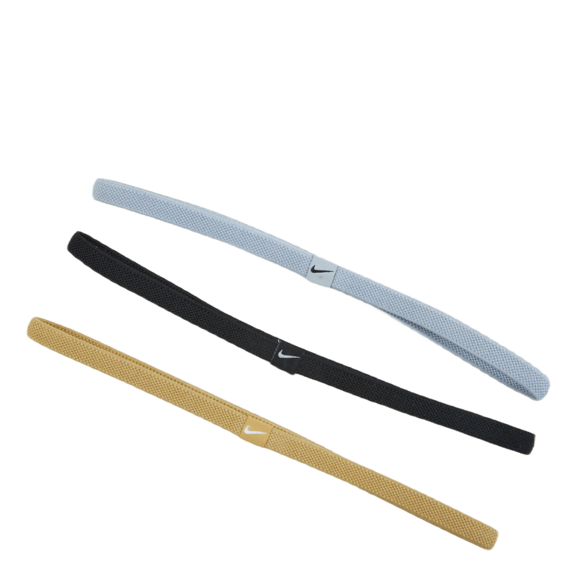 Nike Elastic Headbands 2.0 3 P Silver/black/gold