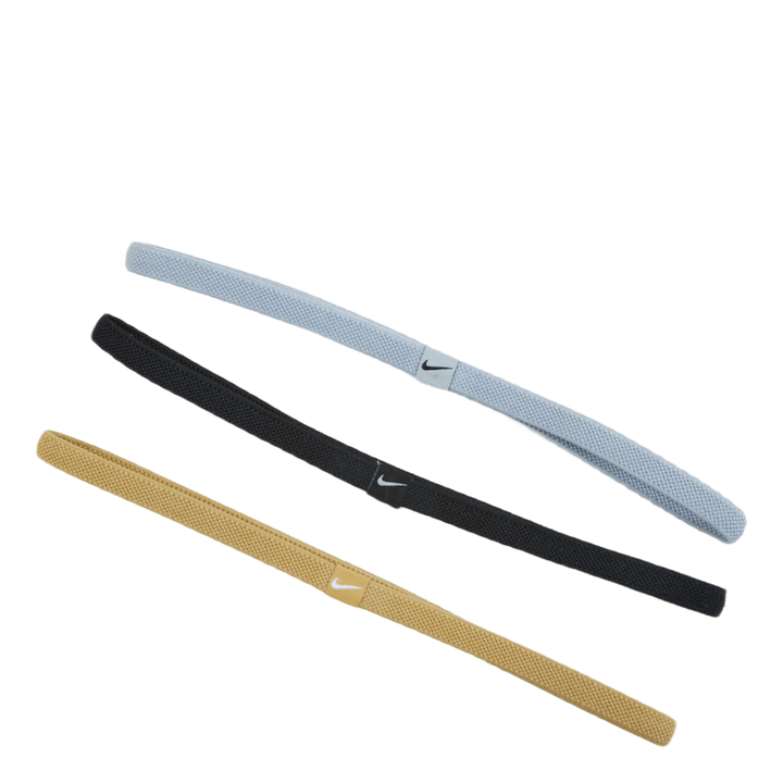 Nike Elastic Headbands 2.0 3 P Silver/black/gold